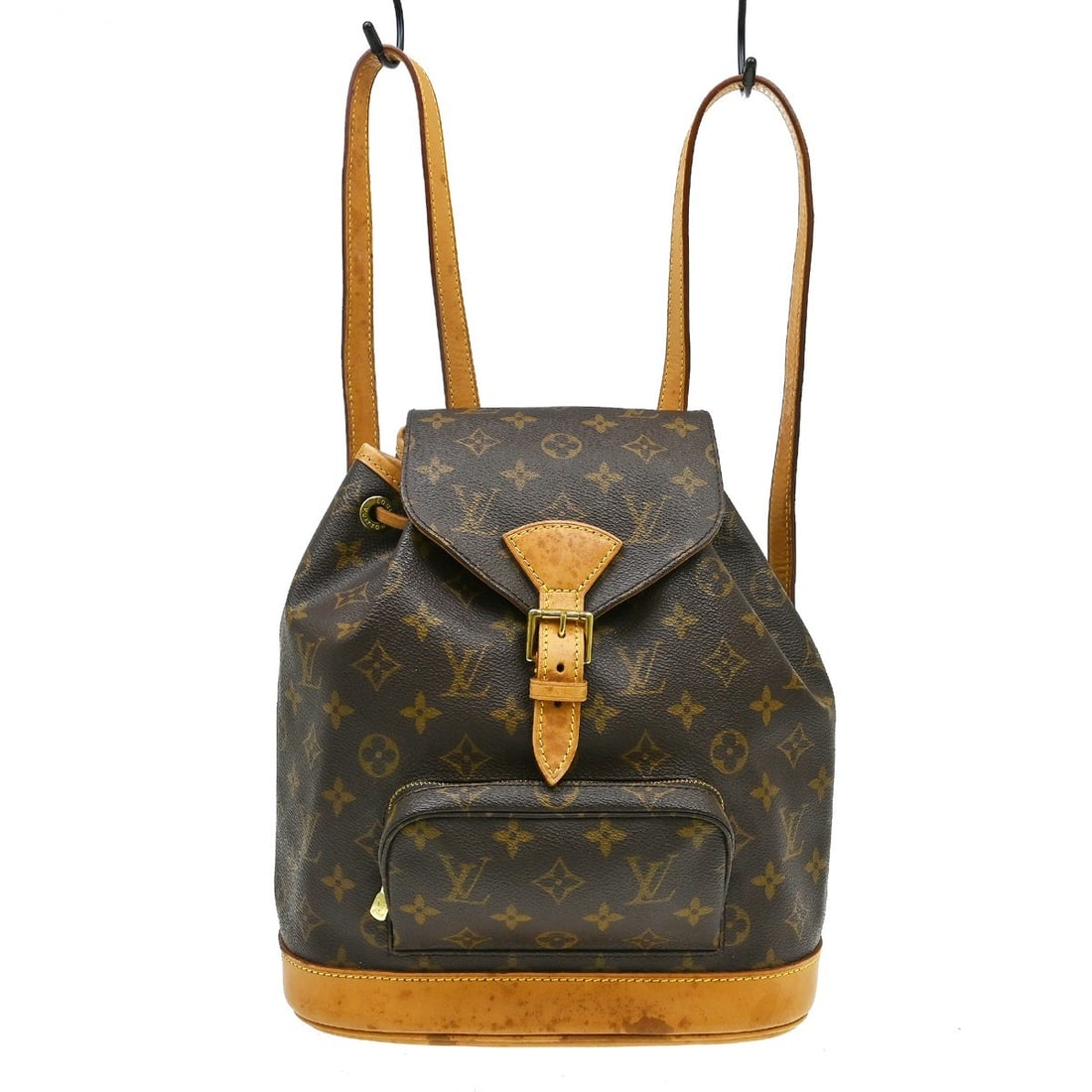 Louis Vuitton Montsouris MM Monogram Canvas Backpack M51136: Louis Vuitton Montsouris MM Monogram Canvas Backpack M51136 Louis Vuitton Montsouris MM backpack bag in Monogram canvas and leather, made in France. It features a flap buckle drawstring closure, adjus