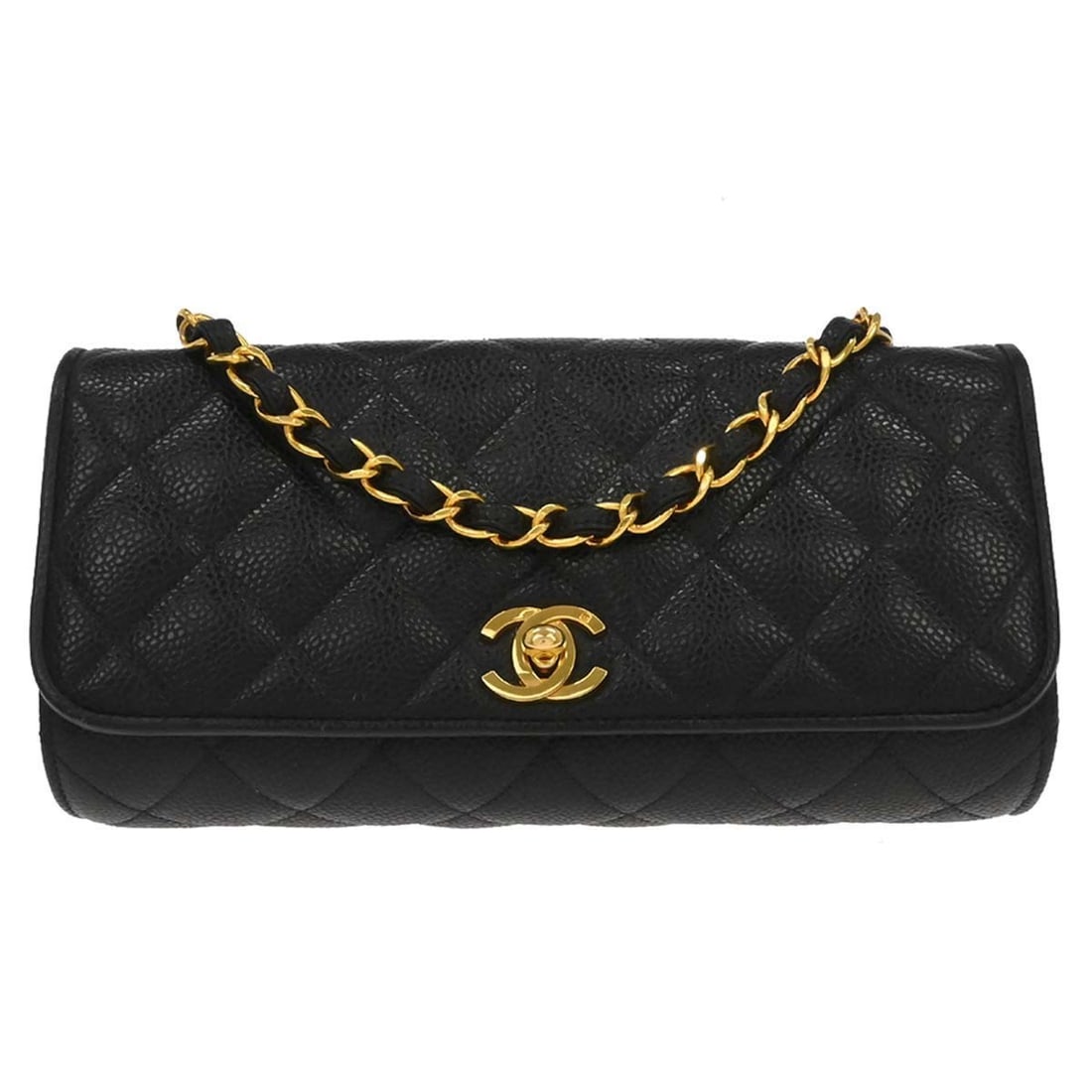 CHANEL Caviar Leather Shoulder Bag Black Medium France (1 of 18)