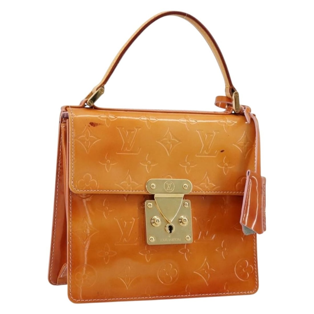 Louis Vuitton Vernis Spring Street Marshmallow Pink Patent Leather Handbag: Louis Vuitton Vernis Spring Street Marshmallow Pink Patent Leather Handbag This Louis Vuitton Vernis Spring Street handbag is crafted from patent leather in marshmallow pink. Designed for women, it fe