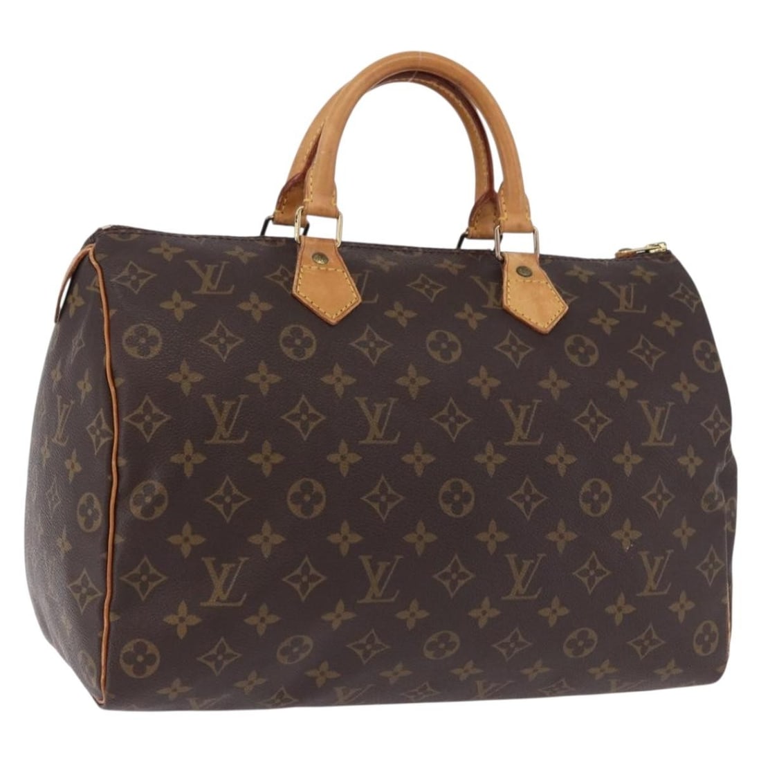 Louis Vuitton M41524 Speedy 35 Monogram Canvas Handbag: Louis Vuitton M41524 Speedy 35 Monogram Canvas Handbag Louis Vuitton Speedy 35 handbag in Monogram canvas, model M41524, made in France. This women's handbag is offered as the bag only; item box and d