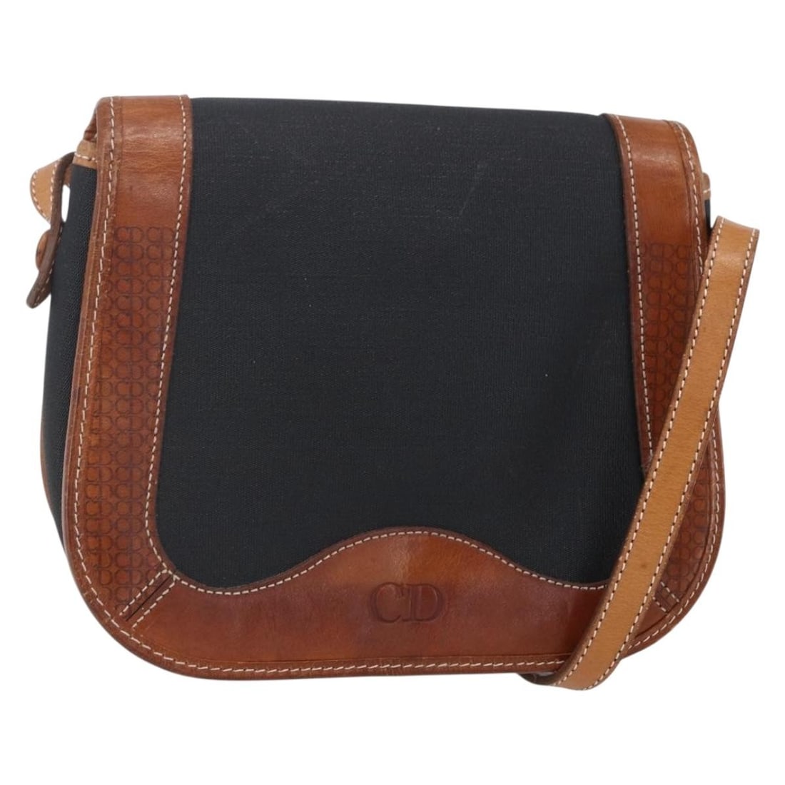 Christian Dior Nylon Leather Shoulder Bag Black Brown Gold Auth EP11933: Christian Dior Nylon Leather Shoulder Bag Black Brown Gold Auth EP11933 This elegant Christian Dior shoulder bag features a stylish combination of black, brown, and gold nylon, making it a versatile a