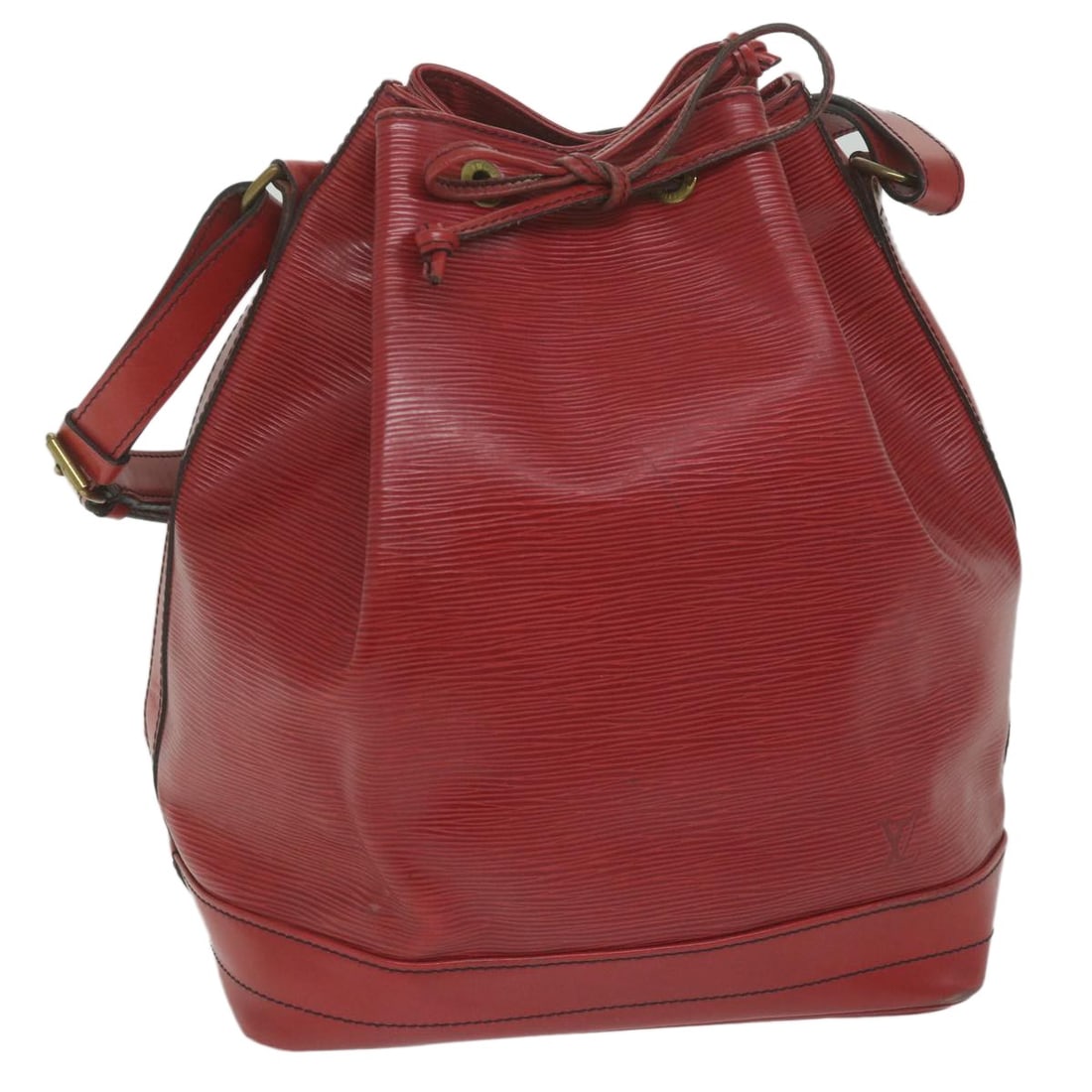 Louis Vuitton M44007 Noe Red Epi Leather Shoulder Bag: Louis Vuitton M44007 Noe Red Epi Leather Shoulder Bag Louis Vuitton Epi Noe Shoulder Bag in red Epi leather, made in France. This women's shoulder bag measures approximately 27 cm W x 34 cm H x 19.5 c