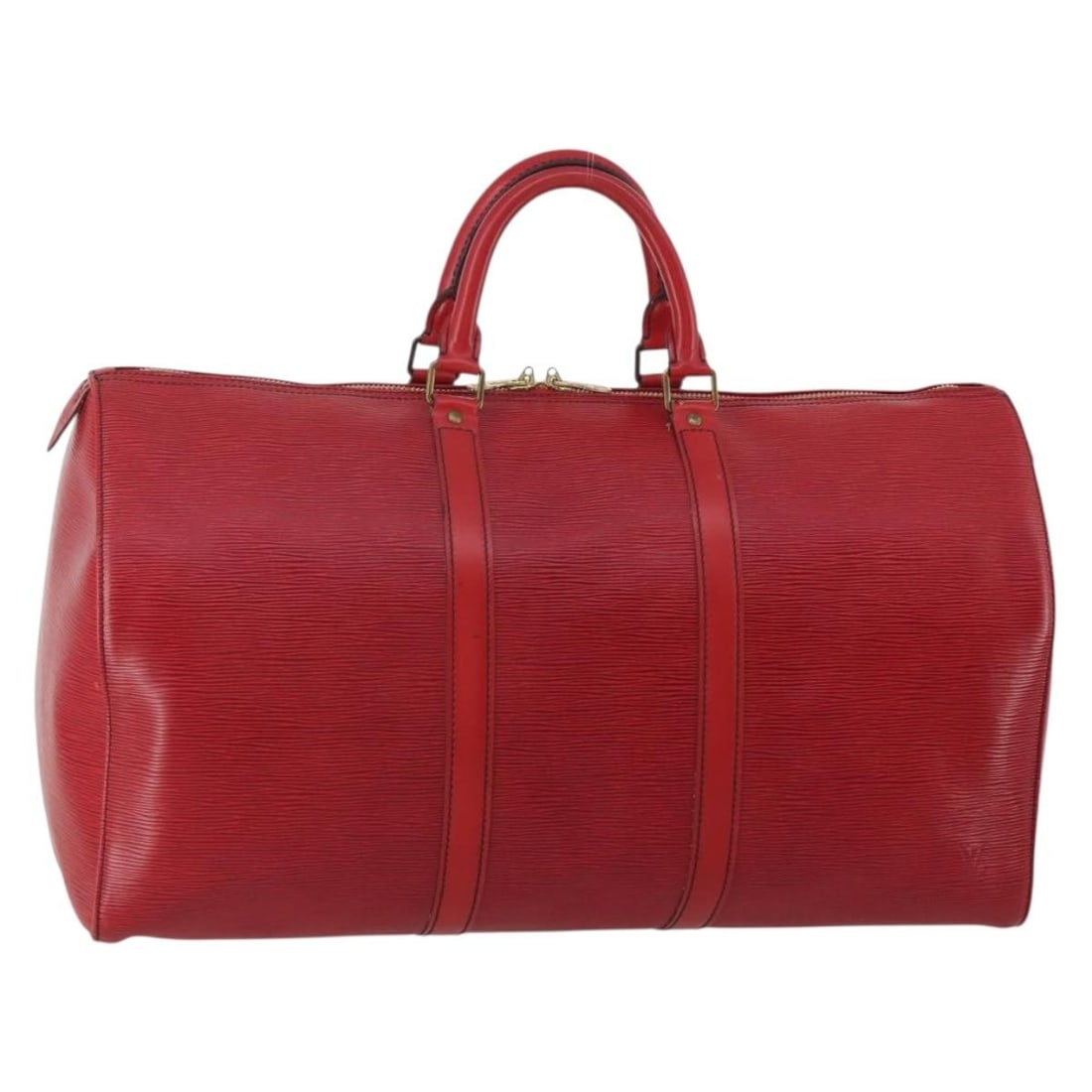 Louis Vuitton M42967 Keepall 50 Red Epi Leather Boston Bag: Louis Vuitton M42967 Keepall 50 Red Epi Leather Boston Bag Louis Vuitton Keepall 50 Boston bag in red Epi leather. This women's bag was made in France and is presented without the original box or dust