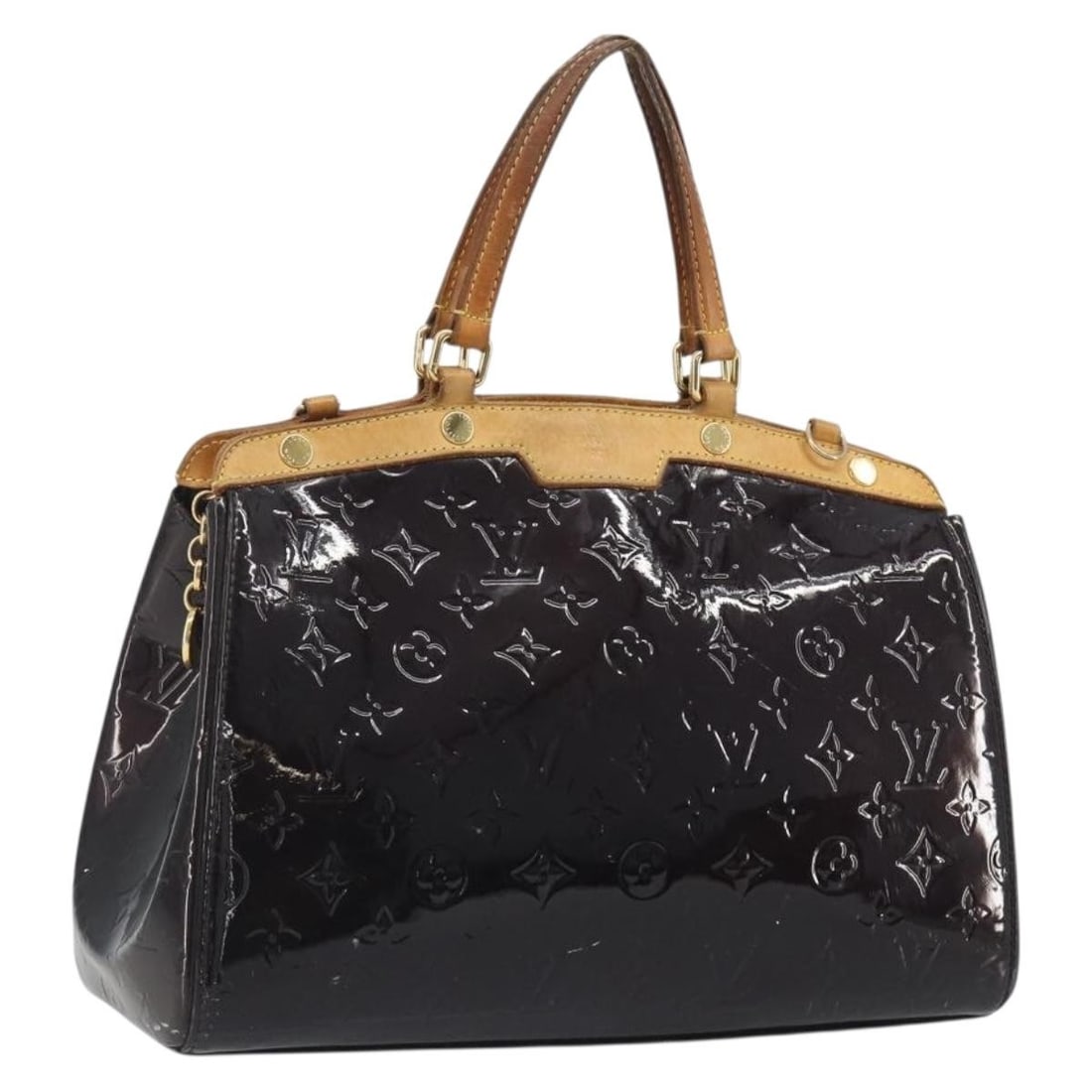 Louis Vuitton Blair MM Amarante Vernis Patent Leather Handbag M91619 (1 of 18)