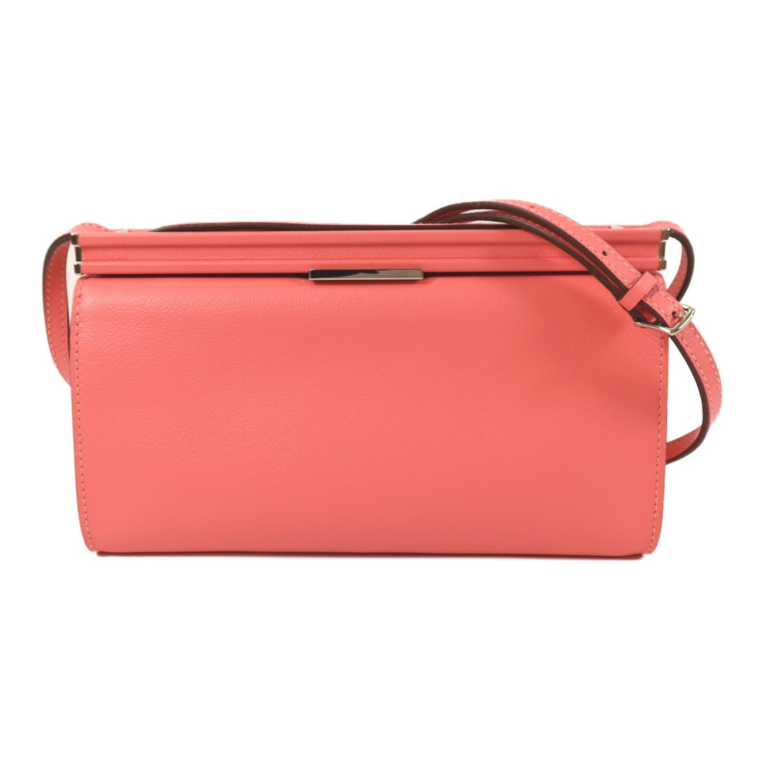 Hermes Clic-H 21 Evercolor Calfskin Shoulder Bag Rose Alalee PHW: Hermes Clic-H 21 Evercolor Calfskin Shoulder Bag Rose Alalee PHW Hermes Clic-H 21 shoulder bag in Rose Alalee Evercolor leather with palladium-tone hardware. This women's shoulder bag features a flap 