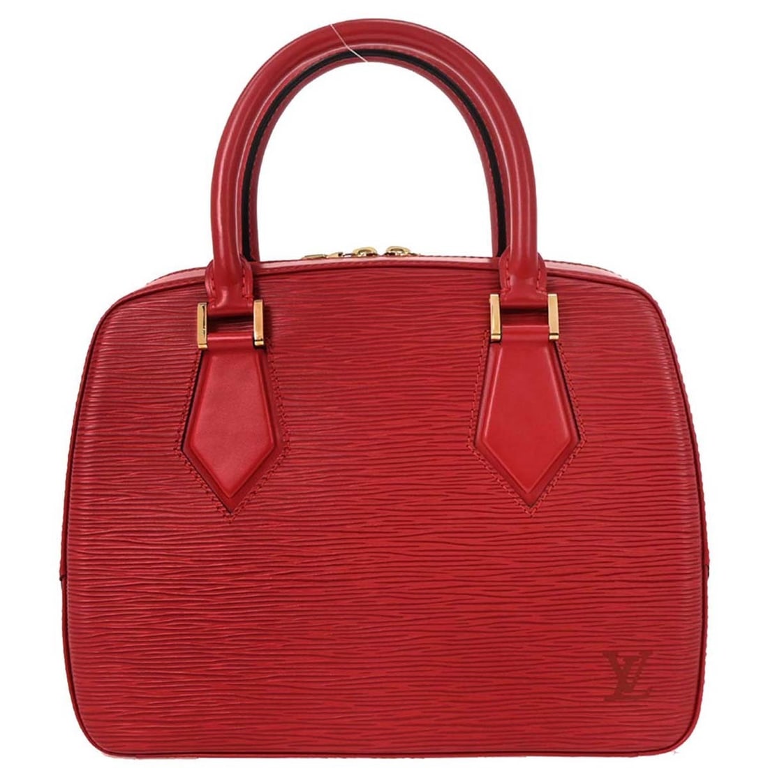 Louis Vuitton Sablon Red Epi Leather Zip Handbag M52047: Louis Vuitton Sablon Red Epi Leather Zip Handbag M52047 Louis Vuitton Sablon handbag in Castilian red Epi leather with double handles, a zip closure, and one interior pocket. Made in France, this medi