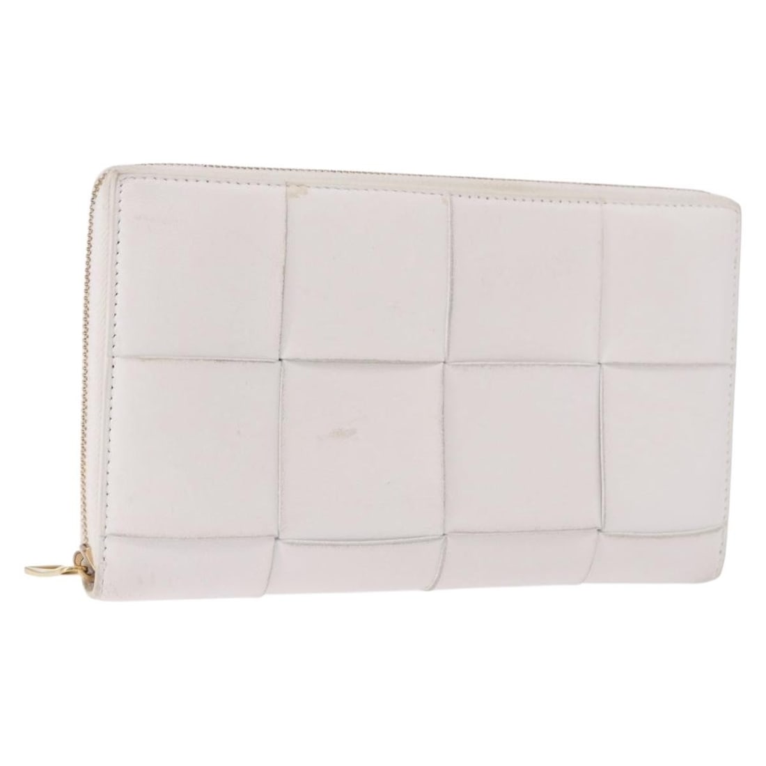 Bottega Veneta Maxi Intrecciato Leather Long Wallet White Gold: Bottega Veneta Maxi Intrecciato Leather Long Wallet White Gold Bottega Veneta Maxi Intrecciato long wallet in white and gold leather. This women's wallet was made in Italy and is offered in heavily us