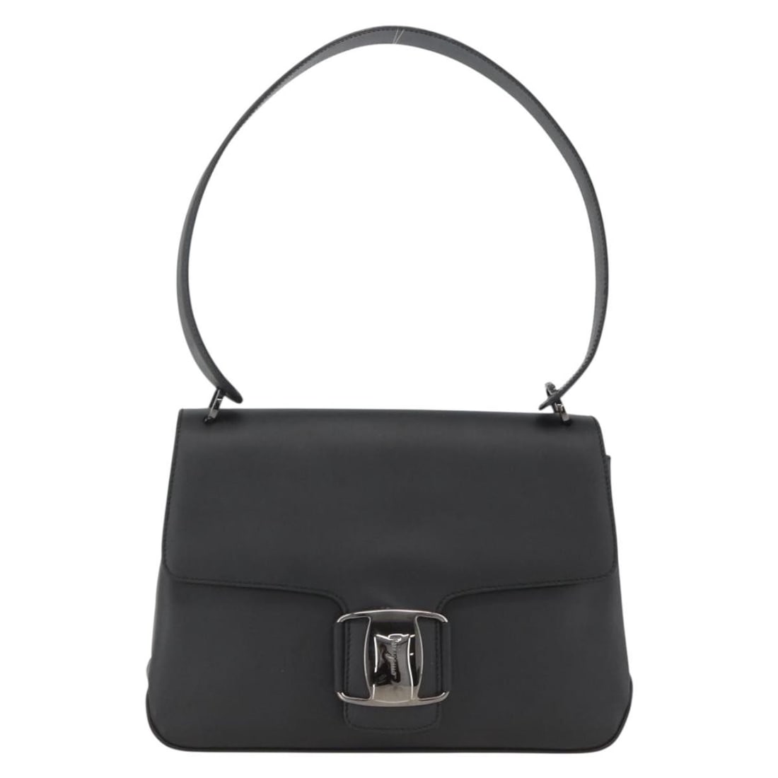 Salvatore Ferragamo Vala black canvas handbag: Salvatore Ferragamo Vala black canvas handbag Salvatore Ferragamo Vala canvas bag in black. Made in Italy, this women's bag is presented in good vintage condition with honest wear. Noted condition det