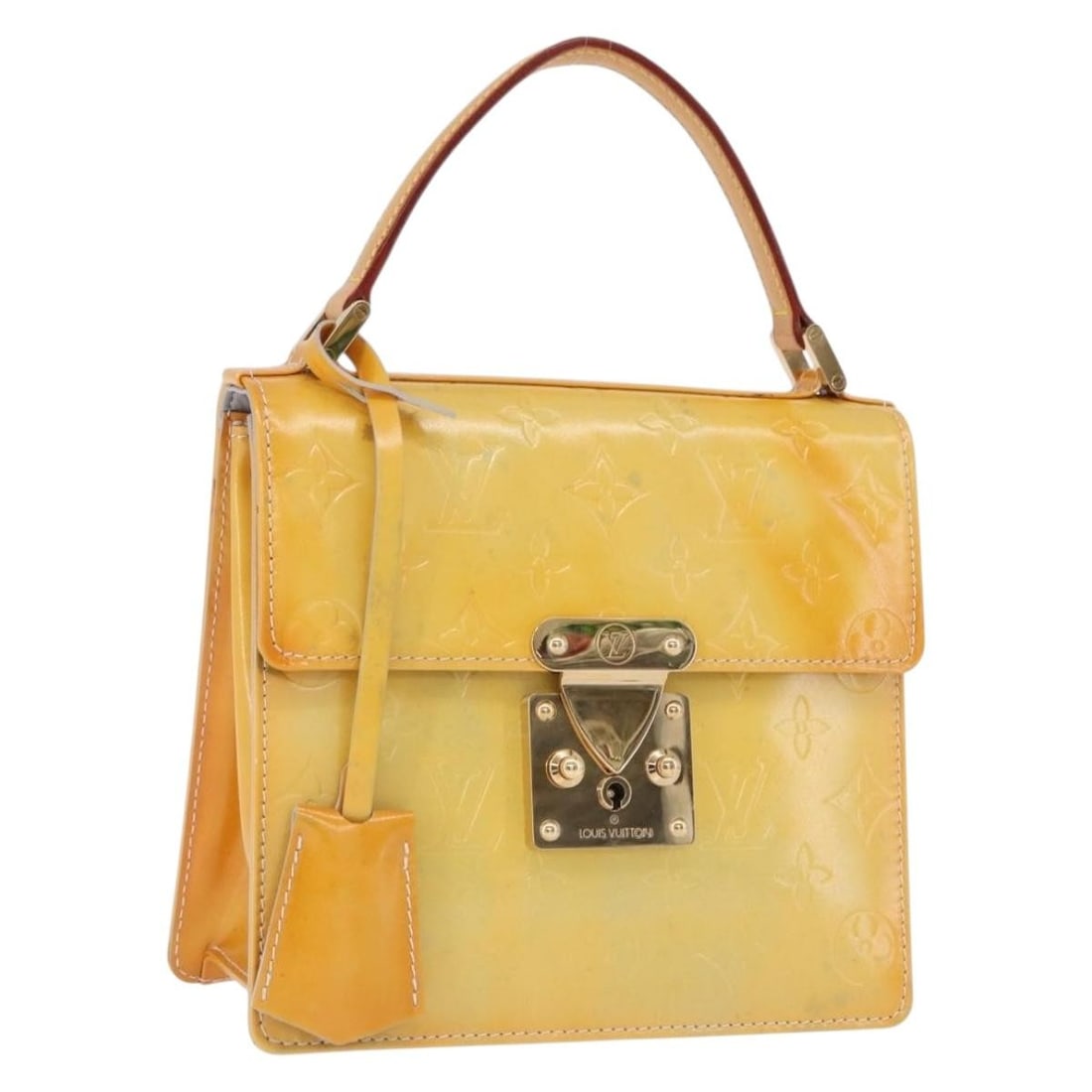 Louis Vuitton M91029 Spring Street Vernis Patent Leather Gris Handbag: Louis Vuitton M91029 Spring Street Vernis Patent Leather Gris Handbag Louis Vuitton Spring Street handbag in Gris Monogram Vernis patent leather. This women's handbag was made in France and includes 2