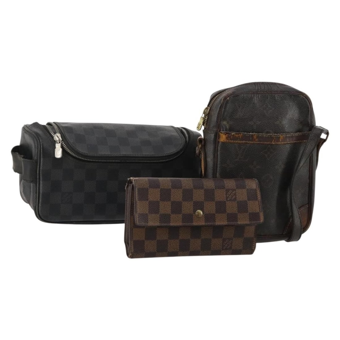 3 Piece Louis Vuitton Monogram Canvas Shoulder Bag Bundle: 3 Piece Louis Vuitton Monogram Canvas Shoulder Bag Bundle Set of three Louis Vuitton shoulder bags in Monogram canvas for women, made in France. This bundle includes only the items shown in the photo;