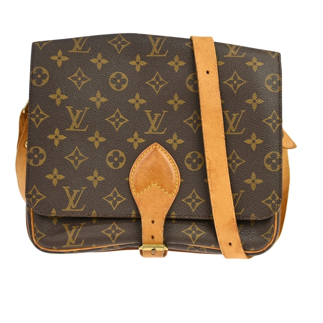 Louis Vuitton Cartouchiere Monogram Canvas Shoulder Bag Brown: Louis Vuitton Cartouchiere Monogram Canvas Shoulder Bag Brown Louis Vuitton Cartouchiere Monogram shoulder bag in brown canvas. This women's bag is made in France and remains in good condition overall