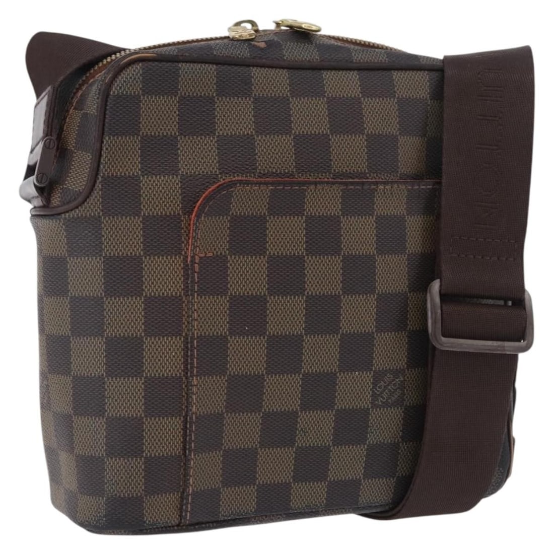 Louis Vuitton N41442 Olaf PM Damier Ebene Shoulder Bag: Louis Vuitton N41442 Olaf PM Damier Ebene Shoulder Bag Louis Vuitton Olaf PM shoulder bag in Damier Ebene canvas. This women's shoulder bag is made in France and features an adjustable shoulder strap.