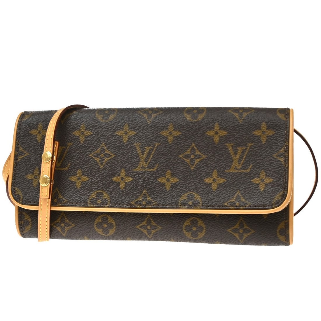 Louis Vuitton Twin shoulder bag brown leather: Louis Vuitton Twin shoulder bag brown leather Louis Vuitton Twin Monogram shoulder bag in brown leather. Made in Spain, this women's bag features the classic Monogram design. Overall condition is very