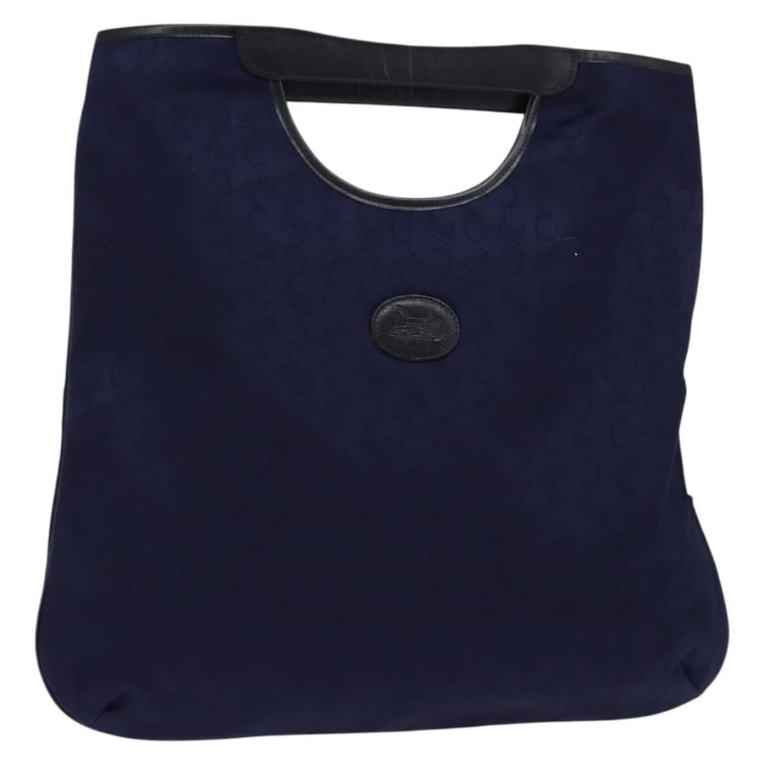 CELINE C Sulky Navy Canvas Hand Bag Made in Japan: CELINE C Sulky Navy Canvas Hand Bag Made in Japan CELINE C Sulky hand bag in navy canvas, made in Japan. The bag measures approximately 36 cm wide, 41 cm high, and 1 cm deep, with a handle drop of abo
