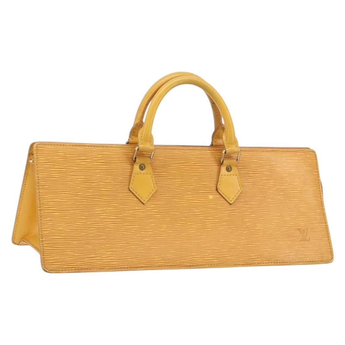 Louis Vuitton M52099 Sac Triangle Epi Leather Handbag Yellow: Louis Vuitton M52099 Sac Triangle Epi Leather Handbag Yellow Louis Vuitton Sac Triangle handbag in yellow Epi leather. This women's handbag is made in France and includes only the bag shown. Condition