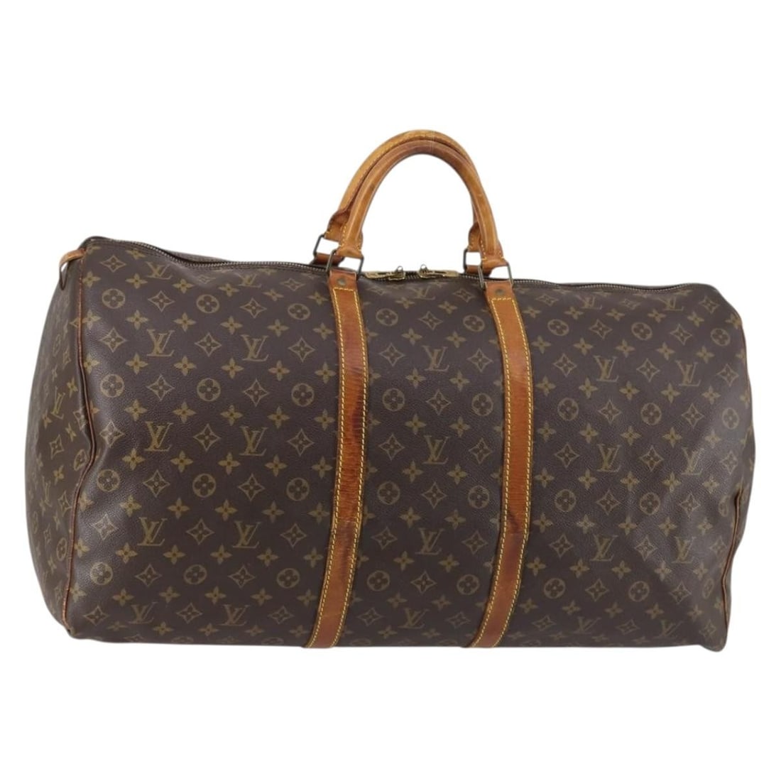 LOUIS VUITTON Monogram Keepall 60 Boston Bag M41422 Auth MI874: LOUIS VUITTON Monogram Keepall 60 Boston Bag M41422 Auth MI874 The LOUIS VUITTON Monogram Keepall 60 Boston Bag is a classic travel accessory that embodies luxury and style. Crafted from durable Monog