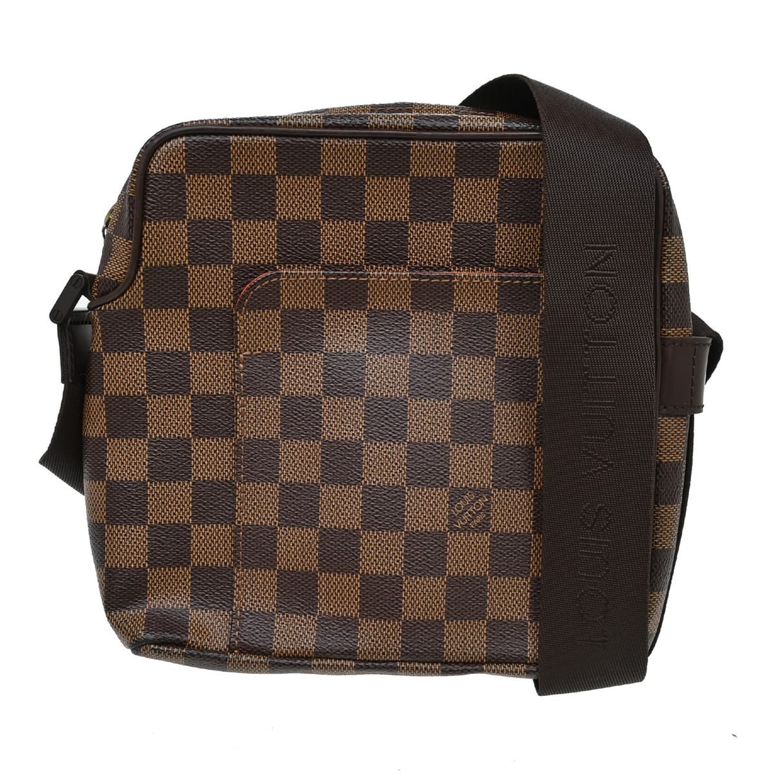 Louis Vuitton Olaf PM Damier Ebene Crossbody Bag N41442: Louis Vuitton Olaf PM Damier Ebene Crossbody Bag N41442 Vintage Louis Vuitton Olaf PM shoulder bag in Damier canvas and leather with a brown check pattern. This women's crossbody style features a zip 