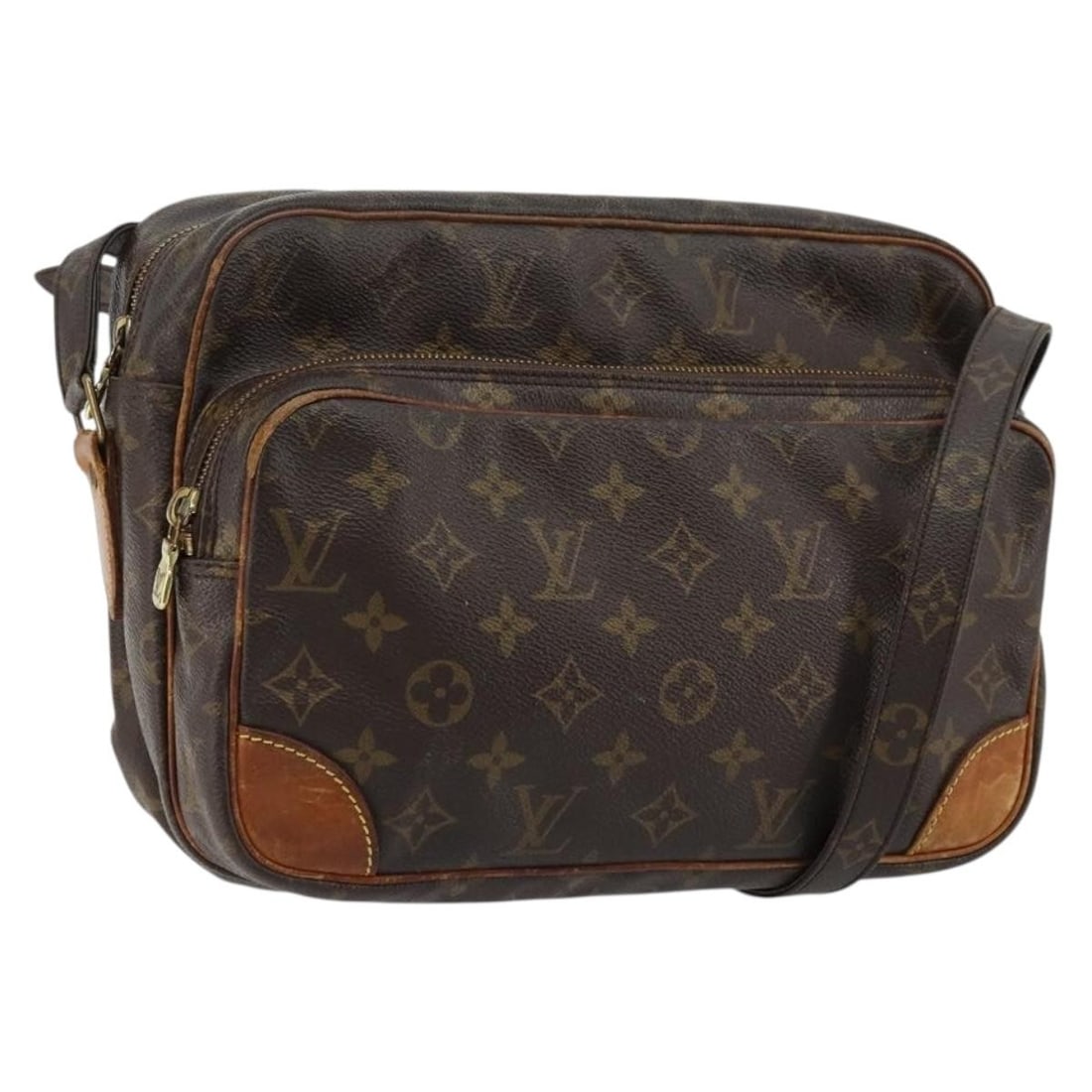 Louis Vuitton M45244 Nile Monogram Canvas Shoulder Bag: Louis Vuitton M45244 Nile Monogram Canvas Shoulder Bag Louis Vuitton Monogram Nile Shoulder Bag, made in France, in Monogram Canvas with a Monogram exterior color. This women's shoulder bag is identif