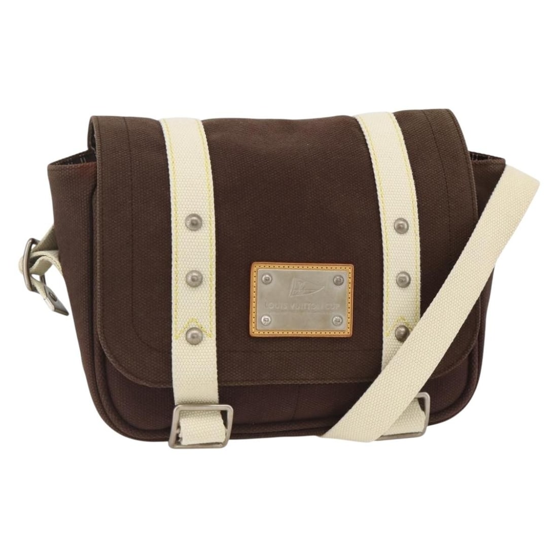 Louis Vuitton M40080 Antigua Buzzus PM Brown Canvas Shoulder Bag (1 of 18)