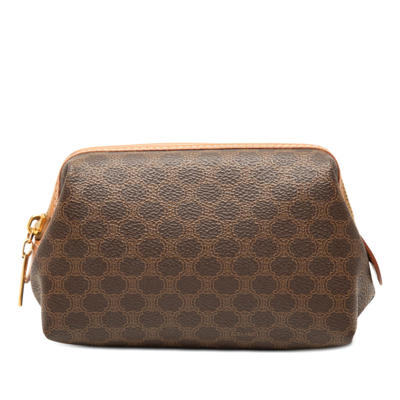 Celine Macadam Cosmetic Pouch in Coated Canvas Brown (1 of 7)