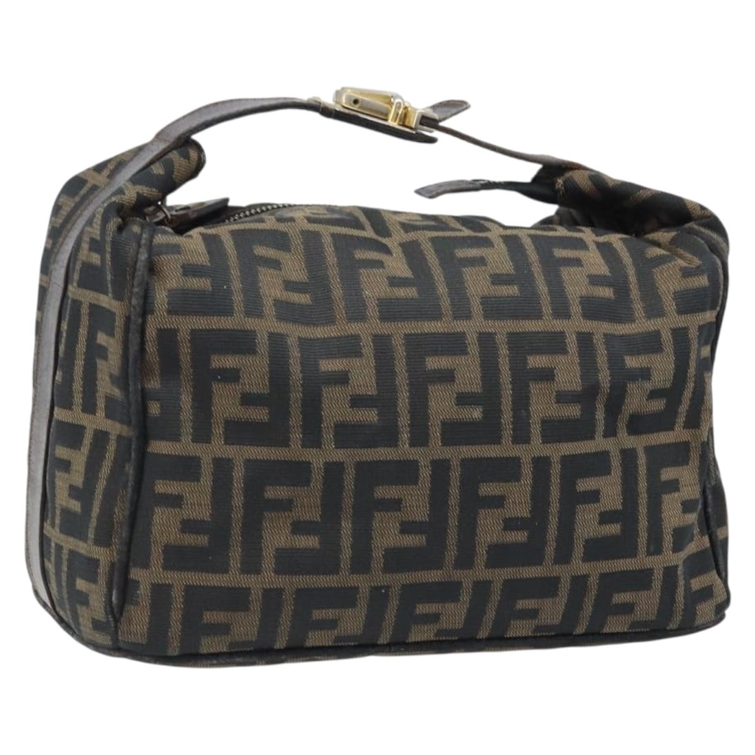 FENDI Black Gold Zucca Canvas Womens Handbag Made in Italy: FENDI Black Gold Zucca Canvas Womens Handbag Made in Italy Authentic FENDI hand bag in black and gold Zucca canvas. This women's bag is made in Italy and includes only the item shown; the original box
