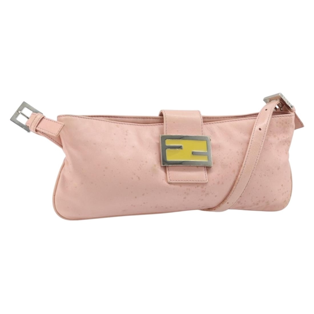 FENDI Mamma Bucket Leather Shoulder Bag Pink Silver Italy: FENDI Mamma Bucket Leather Shoulder Bag Pink Silver Italy Fendi Mamma Bucket shoulder bag in pink and silver leather. This women's bag is made in Italy and includes only the item shown, with no box or