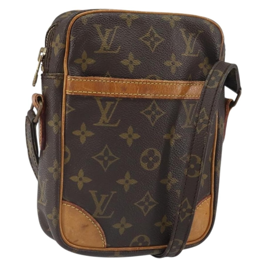Louis Vuitton Danube Monogram Canvas Shoulder Bag M45266 France: Louis Vuitton Danube Monogram Canvas Shoulder Bag M45266 France This Louis Vuitton Monogram Danube Shoulder Bag features the iconic Monogram canvas exterior and is designed for women. The bag includes