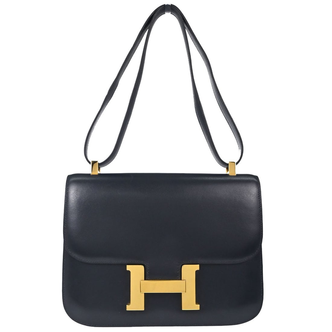 HERMES Constance 23 Box Calf Shoulder Bag Blue Indigo (1 of 16)