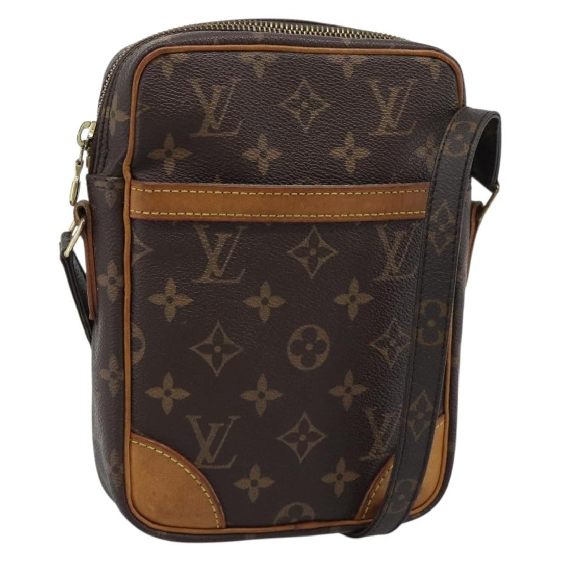 Louis Vuitton Danube M45266 Monogram Canvas Shoulder Bag: Louis Vuitton Danube M45266 Monogram Canvas Shoulder Bag Authentic Louis Vuitton Danube shoulder bag in Monogram canvas. This women's bag is made in France and features an adjustable shoulder strap. C