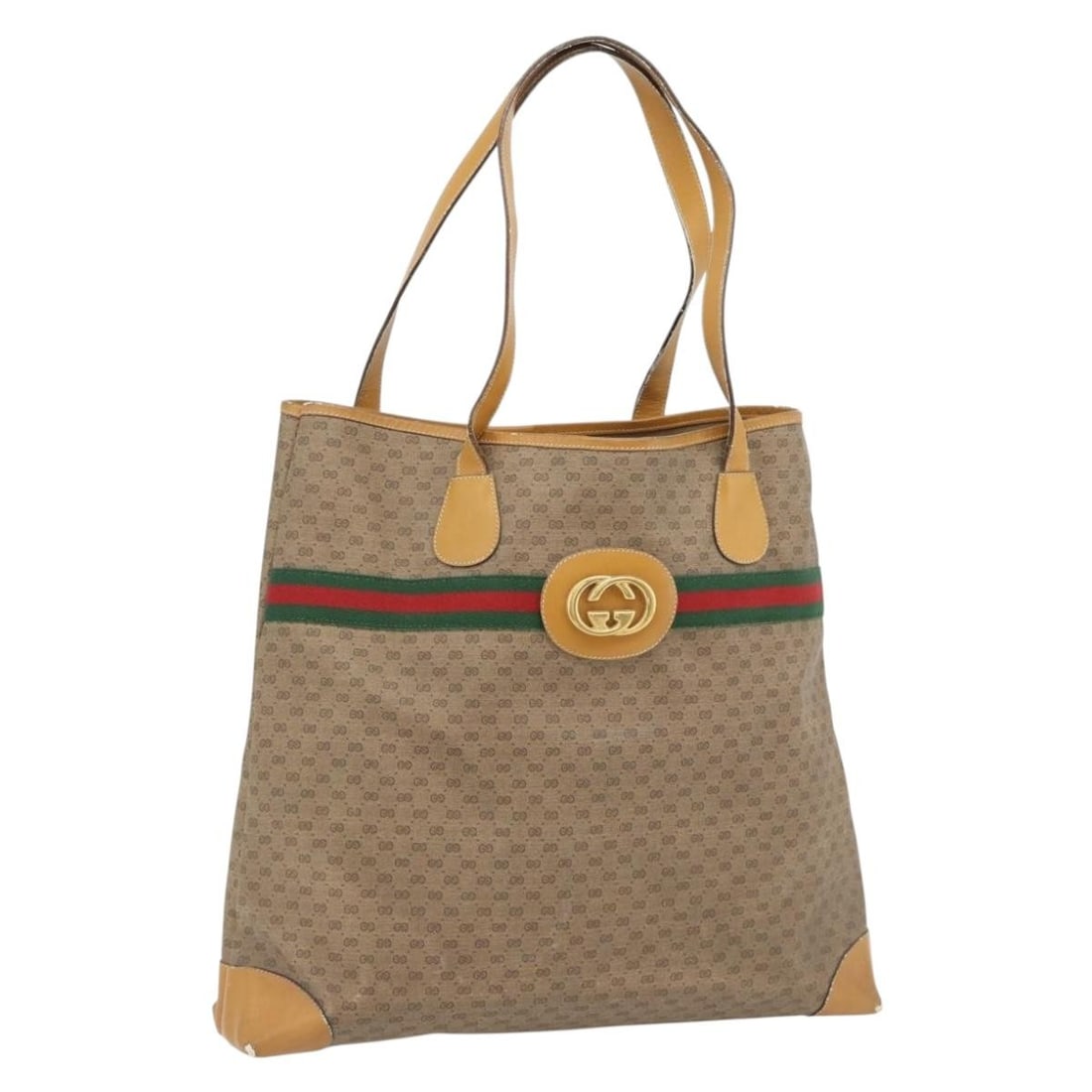 Gucci Sherry Line Micro GG Supreme PVC Tote Bag Beige: Gucci Sherry Line Micro GG Supreme PVC Tote Bag Beige Gucci Micro GG Supreme Web Sherry Line tote bag in beige PVC leather with gold-tone detailing. Made in Italy, this women's tote features the 002 9