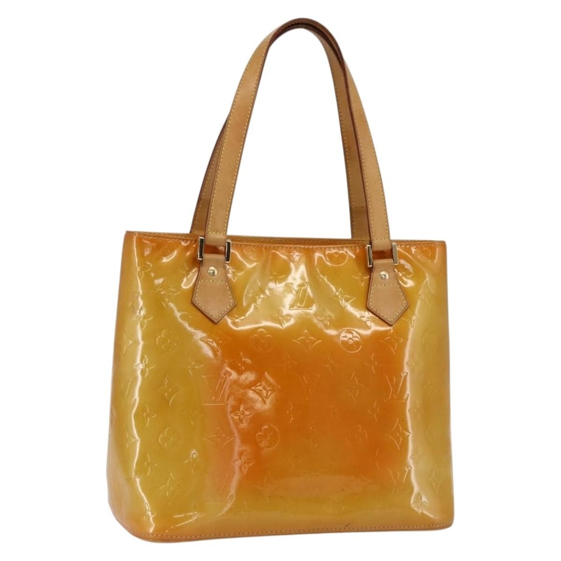 Louis Vuitton Houston Monogram Vernis Patent Leather Handbag Jaune M91121 (1 of 18)