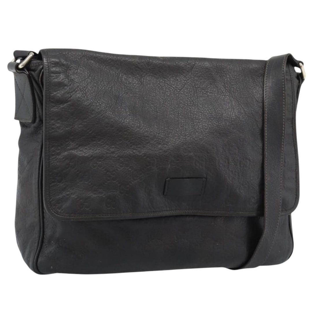 GUCCI 223665 Guccissima GG Canvas Leather Shoulder Bag Black Gold: GUCCI 223665 Guccissima GG Canvas Leather Shoulder Bag Black Gold Gucci shoulder bag in black and gold GG canvas and leather, made in Italy. The bag measures approximately 34 cm W x 28 cm H x 10 cm D,