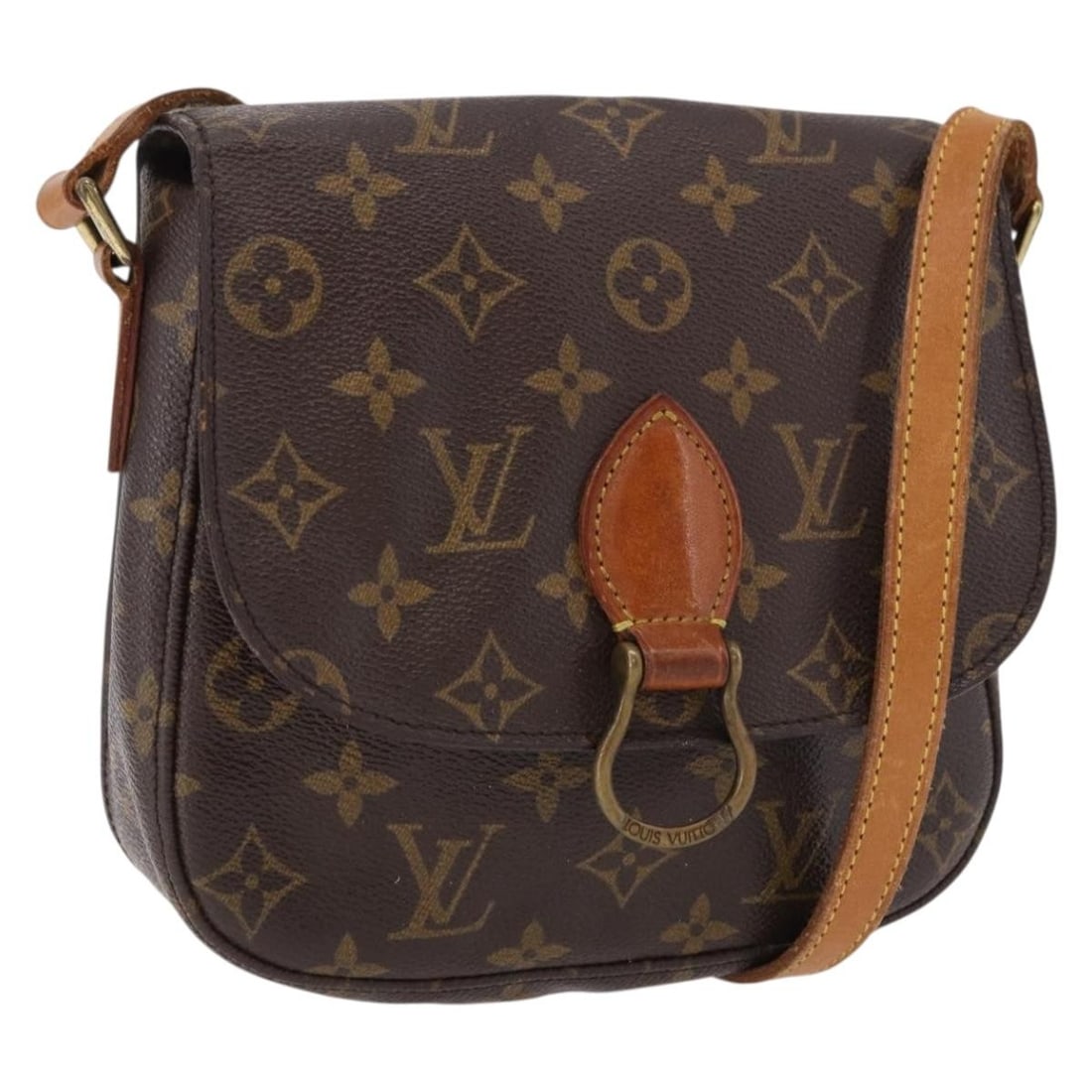 Louis Vuitton Saint Cloud MM Monogram Canvas Shoulder Bag M51243: Louis Vuitton Saint Cloud MM Monogram Canvas Shoulder Bag M51243 Louis Vuitton Saint Cloud MM shoulder bag in Monogram canvas, made in France. This women's bag is a heavily used piece with notable wea