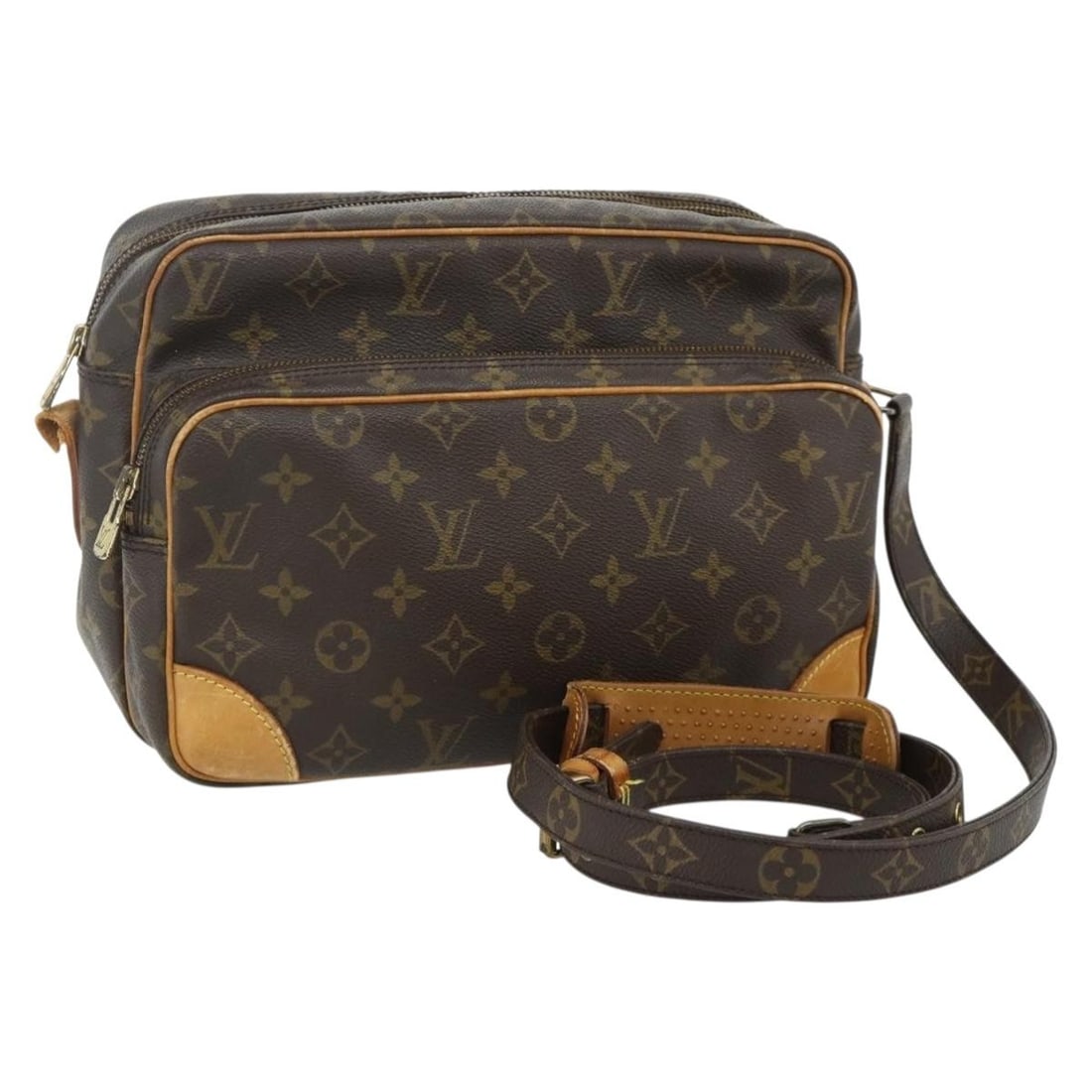 Louis Vuitton Nile M45244 Monogram Canvas Shoulder Bag France: Louis Vuitton Nile M45244 Monogram Canvas Shoulder Bag France Louis Vuitton Nile shoulder bag in Monogram canvas, made in France. This women's bag is offered without the original box or dust bag; only