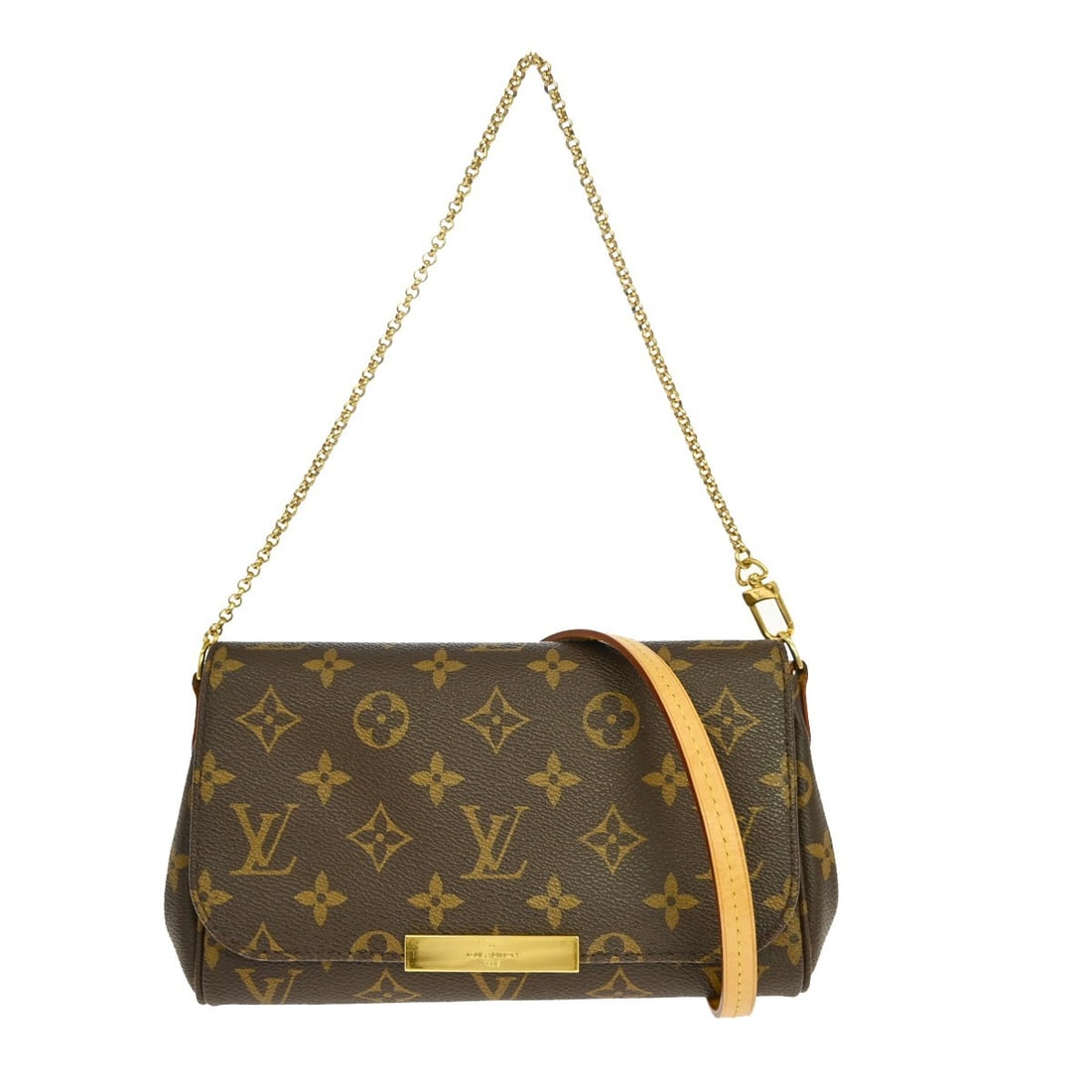 Louis Vuitton Favorite Shoulder Bag Monogram Canvas Brown: Louis Vuitton Favorite Shoulder Bag Monogram Canvas Brown Louis Vuitton Favorite shoulder bag in brown monogram canvas. This women's bag is made in France and remains in very good condition, with ligh
