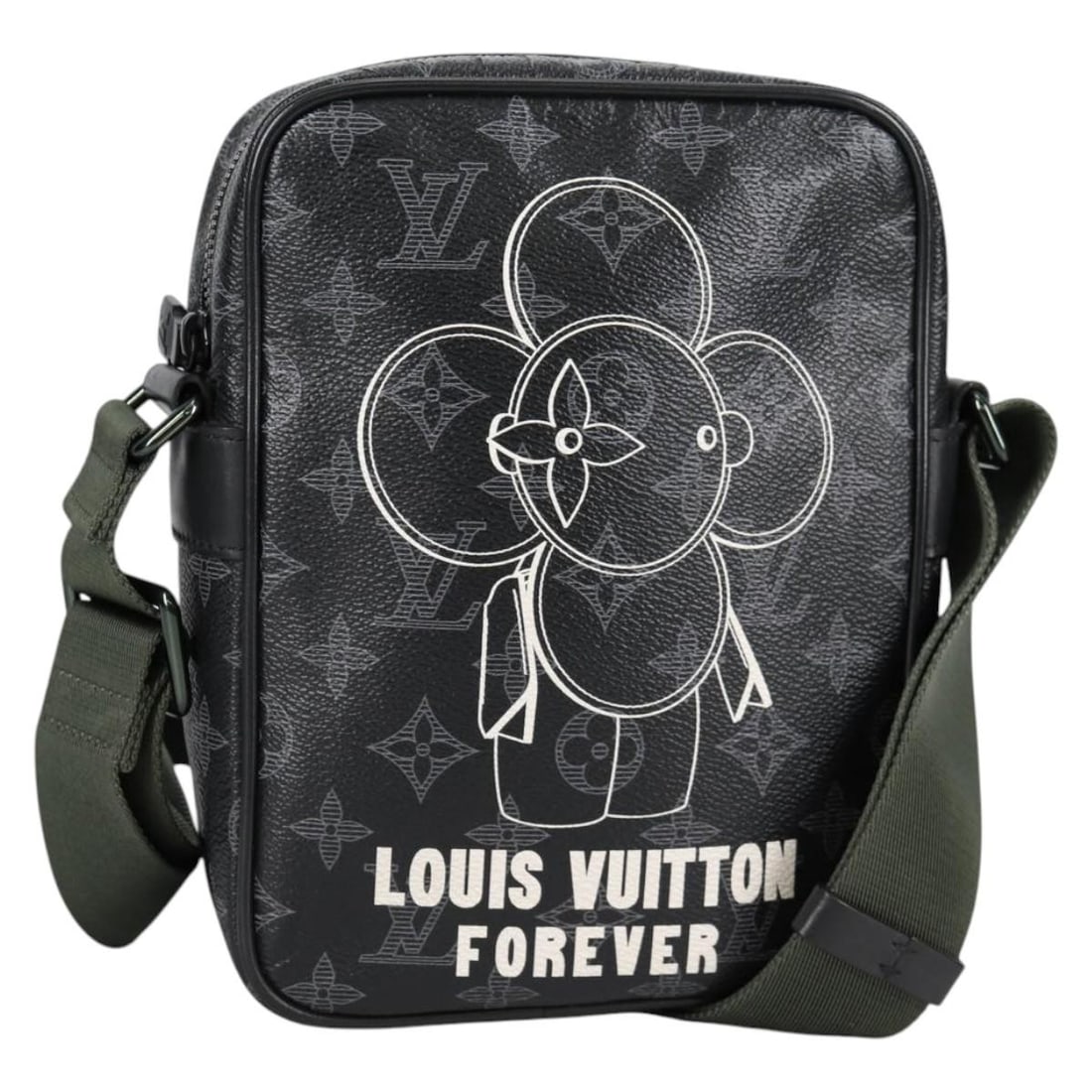 Louis Vuitton M43677 Danube PM Monogram Eclipse Shoulder Bag: Louis Vuitton M43677 Danube PM Monogram Eclipse Shoulder Bag This Louis Vuitton Danube PM shoulder bag is crafted in Monogram Eclipse Canvas and presented in the Monogram Eclipse colorway. Made in Ita