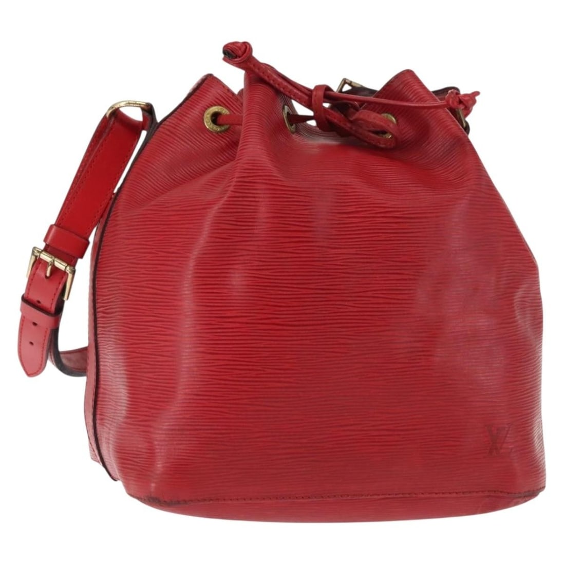 Louis Vuitton Epi Petit Noe Red Shoulder Bag M44107 Auth: Louis Vuitton Epi Petit Noe Red Shoulder Bag M44107 Auth Introducing the LOUIS VUITTON Epi Petit Noe Shoulder Bag in a vibrant red hue. This iconic shoulder bag, crafted from high-quality Epi leather,