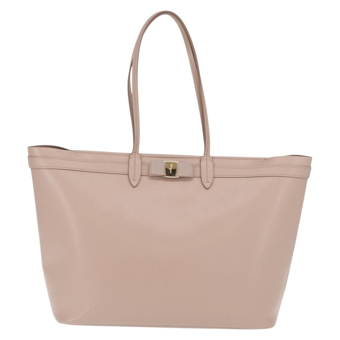 Pink Leather Vala Tote Bag by Salvatore Ferragamo 36cm by 25cm by 16cm: Pink Leather Vala Tote Bag by Salvatore Ferragamo 36cm by 25cm by 16cm The Salvatore Ferragamo Vala tote is a women's leather handbag in pink, featuring a spacious design and Italian craftsmanship. It