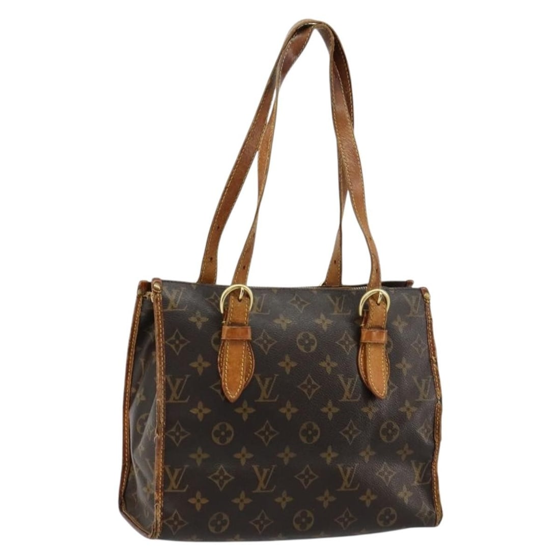 Louis Vuitton Popincourt Monogram Canvas Handbag M40007 France: Louis Vuitton Popincourt Monogram Canvas Handbag M40007 France Louis Vuitton Popincourt handbag in Monogram canvas, model M40007, made in France. This women's handbag is a heavily used piece with nota