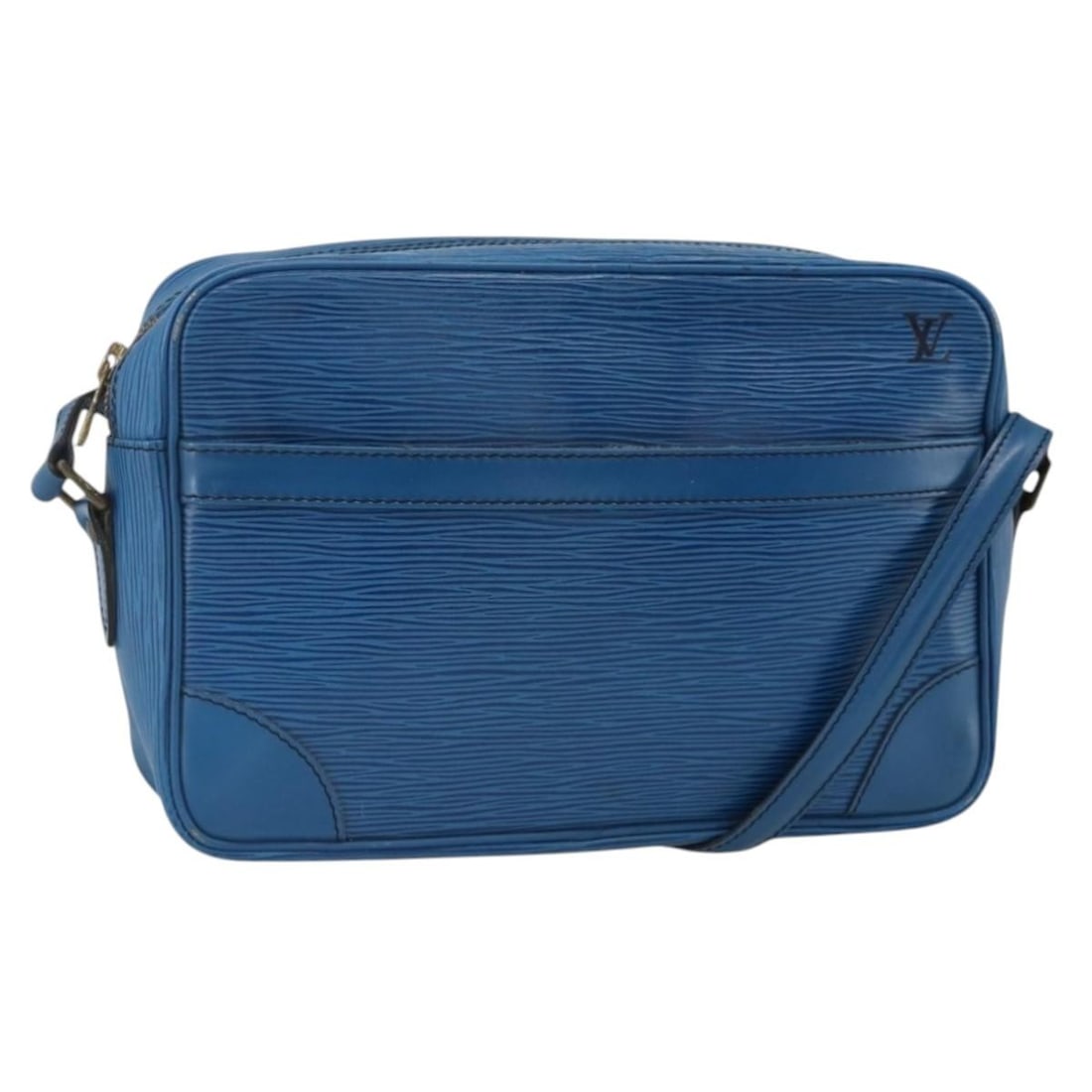 Louis Vuitton Epi Leather Trocadero 27 Blue Shoulder Bag M52315 France: Louis Vuitton Epi Leather Trocadero 27 Blue Shoulder Bag M52315 France This Louis Vuitton Epi Trocadero 27 shoulder bag features blue Epi leather with a structured silhouette. Designed for women, it o
