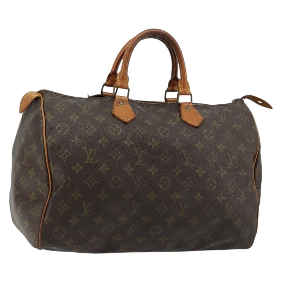 Louis Vuitton M41524 Speedy 35 Monogram Canvas Handbag: Louis Vuitton M41524 Speedy 35 Monogram Canvas Handbag Louis Vuitton Speedy 35 handbag in Monogram canvas. This women's handbag is made in France and is offered without the original box or dust bag; o