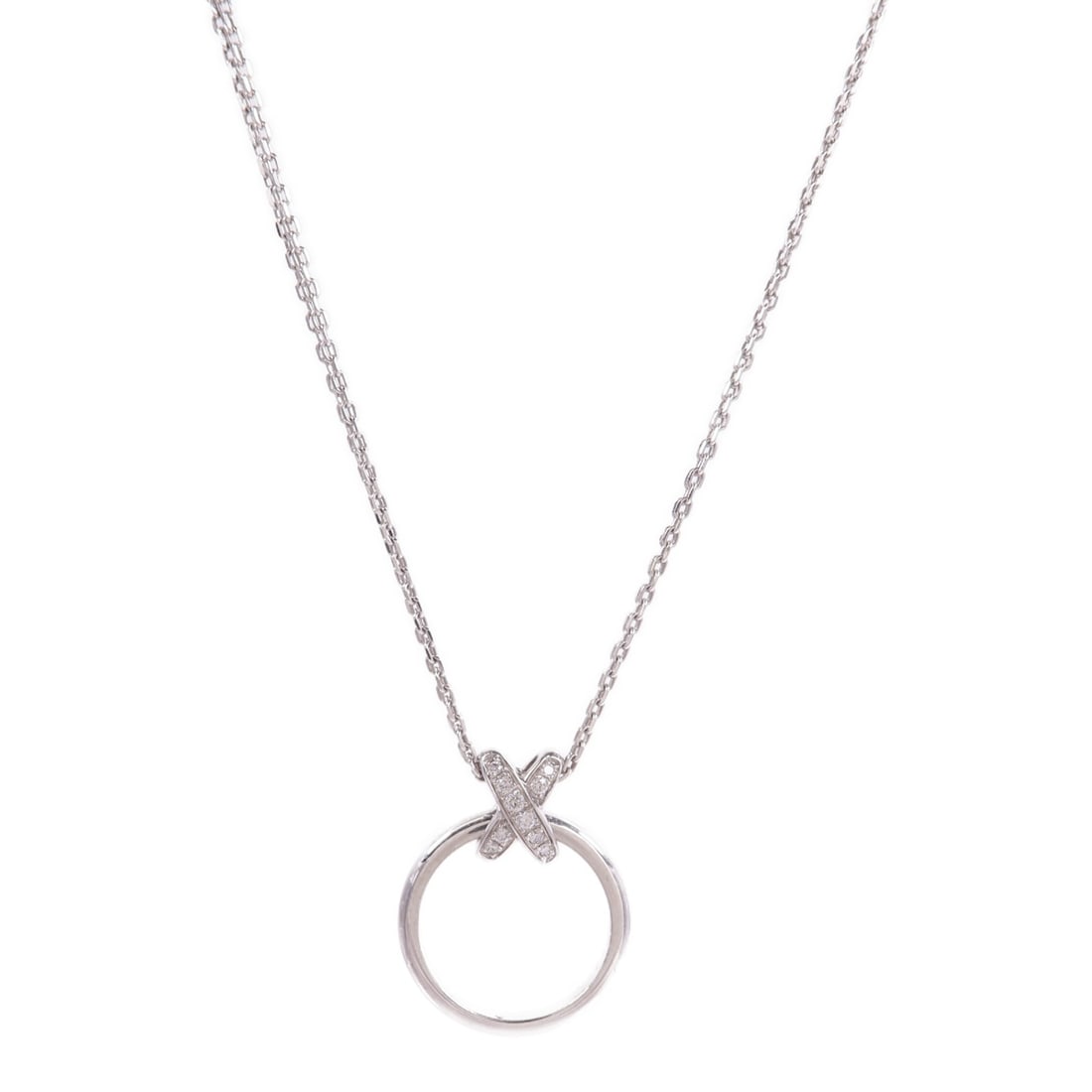 Chaumet 18K White Gold Diamond Pendant Necklace (1 of 8)