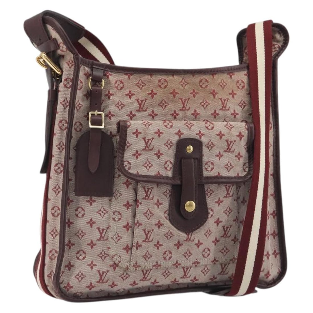 Louis Vuitton M92321 Marie Kate red monogram mini canvas shoulder bag: Louis Vuitton M92321 Marie Kate red monogram mini canvas shoulder bag Louis Vuitton Monogram Mini Buzas Marie Kate shoulder bag in red Monogram Mini canvas. This women's bag is made in France and incl