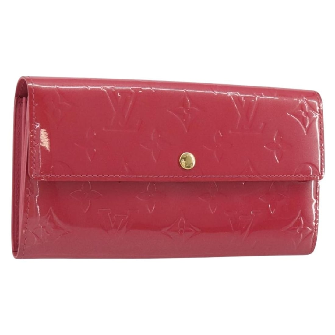 Louis Vuitton M91236 Vernis Patent Leather Wallet Fusha Pink: Louis Vuitton M91236 Vernis Patent Leather Wallet Fusha Pink Louis Vuitton Vernis Porte Monnaie Credit wallet in Fusha pink patent leather, made in France. This women's wallet comes with a dust bag an