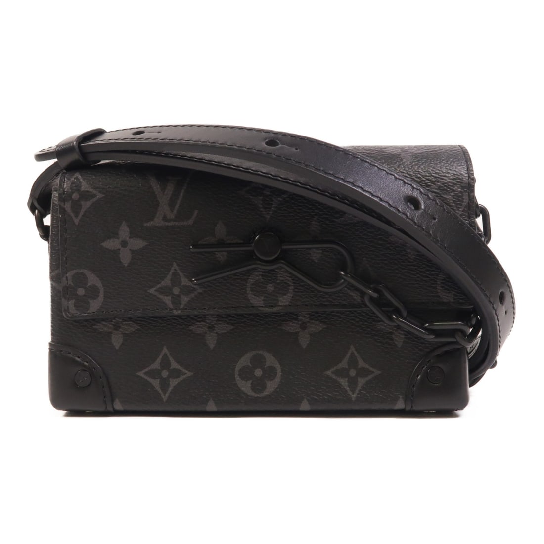 Louis Vuitton M81783 LV Steamer wearable wallet shoulder bag: Louis Vuitton M81783 LV Steamer wearable wallet shoulder bag Louis Vuitton LV Steamer Wearable Wallet shoulder bag in Monogram Eclipse coated canvas. This men's bag features a black colorway, an adjus