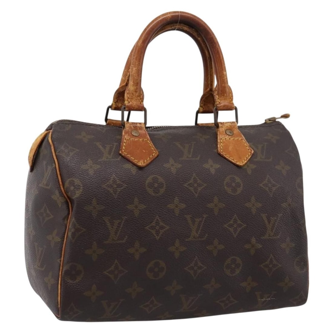 Louis Vuitton M41528 Speedy 25 Monogram Canvas Handbag: Louis Vuitton M41528 Speedy 25 Monogram Canvas Handbag Louis Vuitton Speedy 25 handbag in Monogram canvas, model M41528, made in France. This women's handbag is offered as the item only; box and dust 