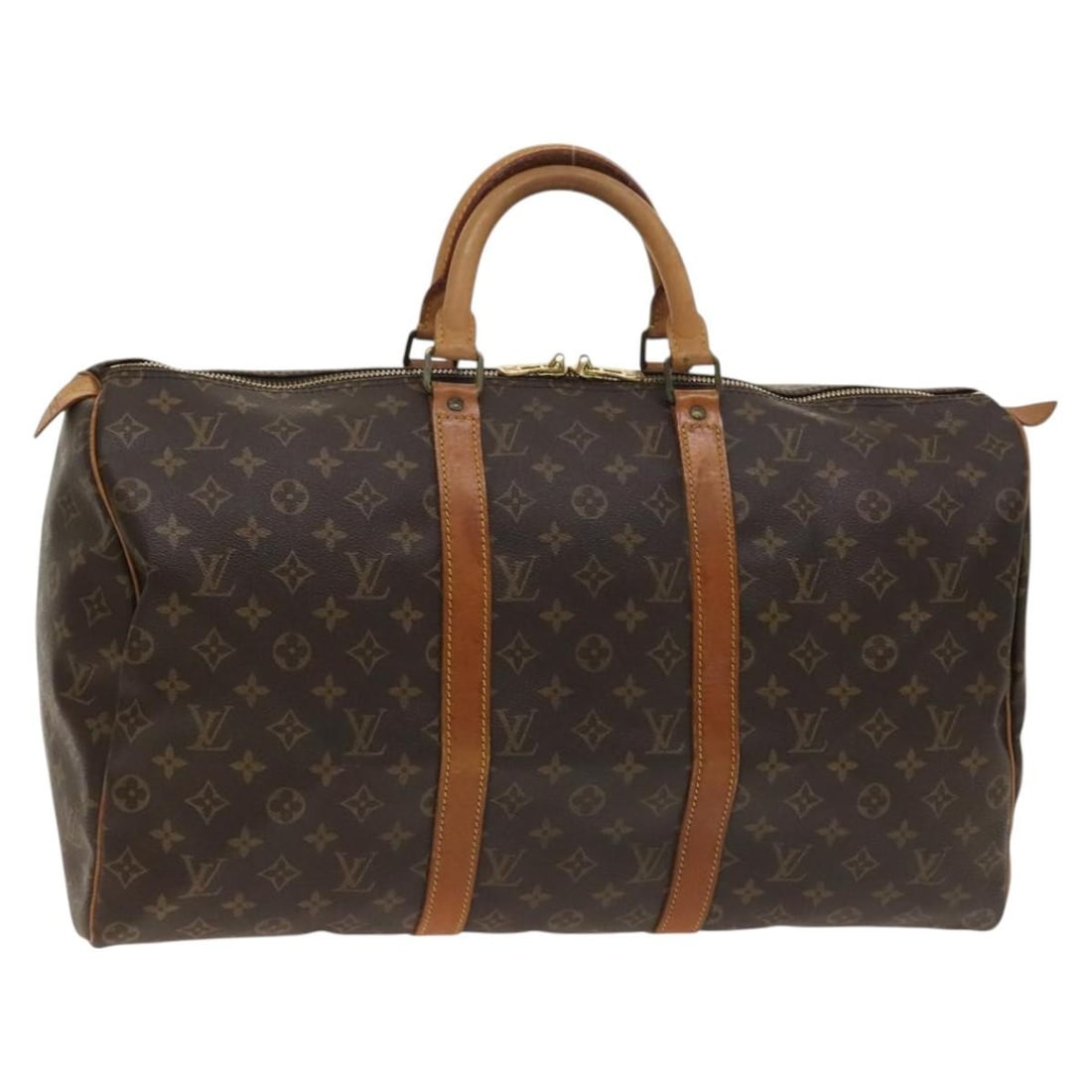 Louis Vuitton M41426 Keepall 50 Monogram Canvas Boston Bag: Louis Vuitton M41426 Keepall 50 Monogram Canvas Boston Bag Louis Vuitton Keepall 50 Boston bag in Monogram canvas, model M41426, made in France. This women's travel bag is offered as the bag only, wit