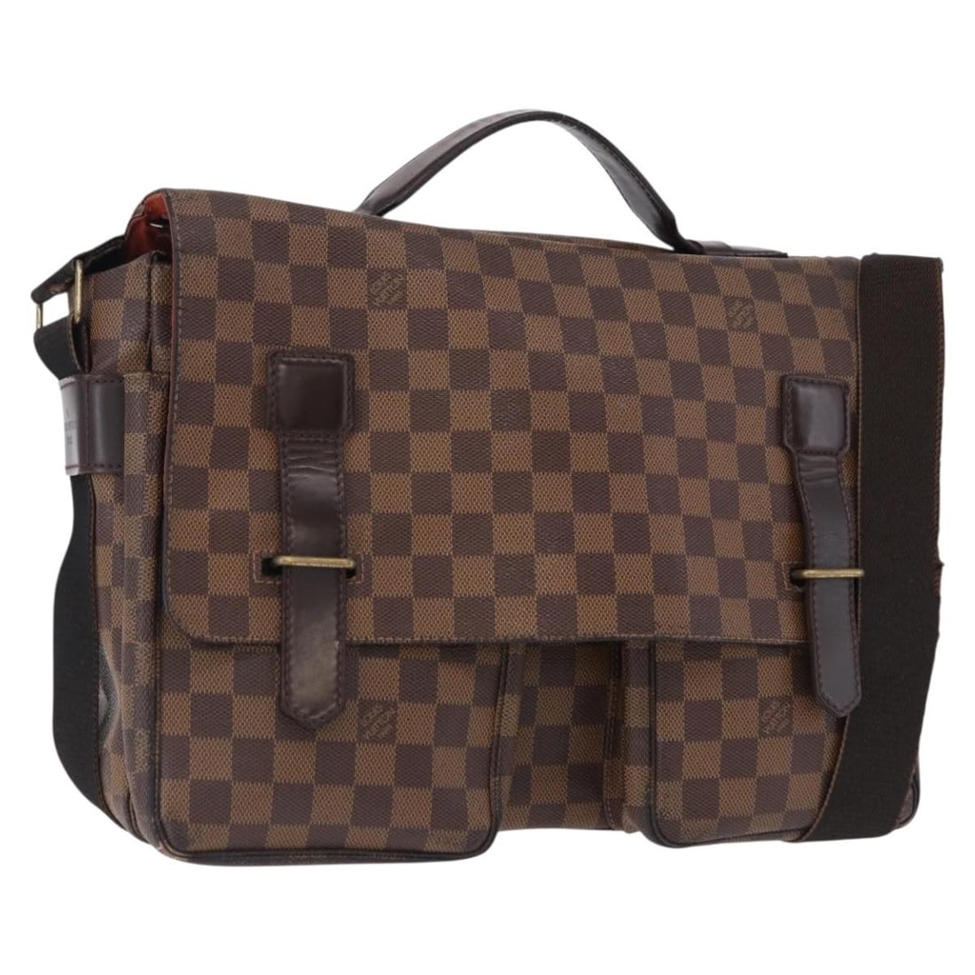 Louis Vuitton Broadway Shoulder Bag Damier Ebene Canvas N42270 France: Louis Vuitton Broadway Shoulder Bag Damier Ebene Canvas N42270 France This Louis Vuitton Broadway shoulder bag is crafted in Damier Ebene canvas and made in France. It features an adjustable shoulder 
