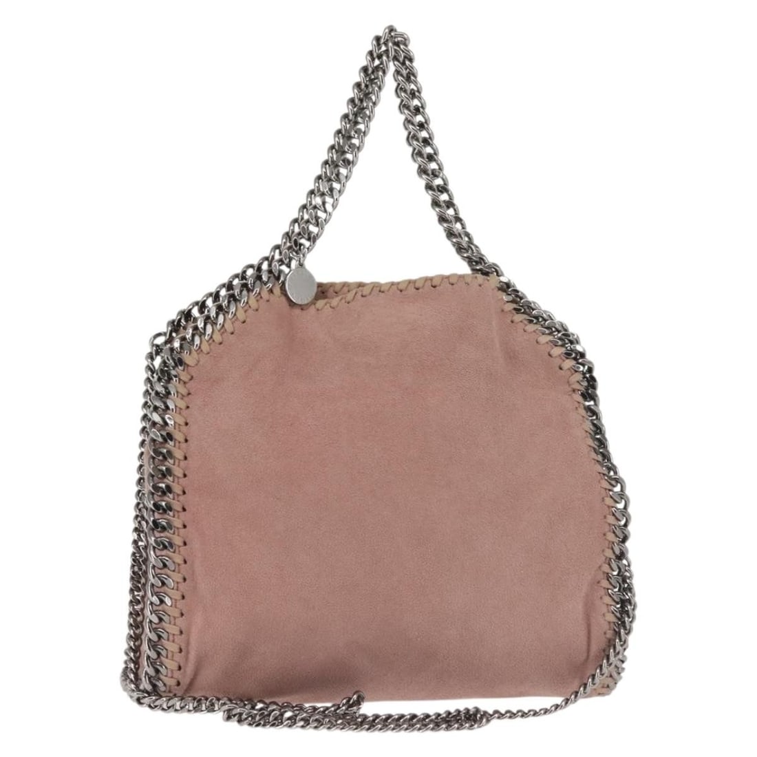 Stella McCartney Chain Fabera Suede Shoulder Bag Pink Silver Authentic BA6012: Stella McCartney Chain Fabera Suede Shoulder Bag Pink Silver Authentic BA6012 The Stella McCartney Chain Fabera Shoulder Bag is a stylish accessory crafted from luxurious pink suede with silver accent