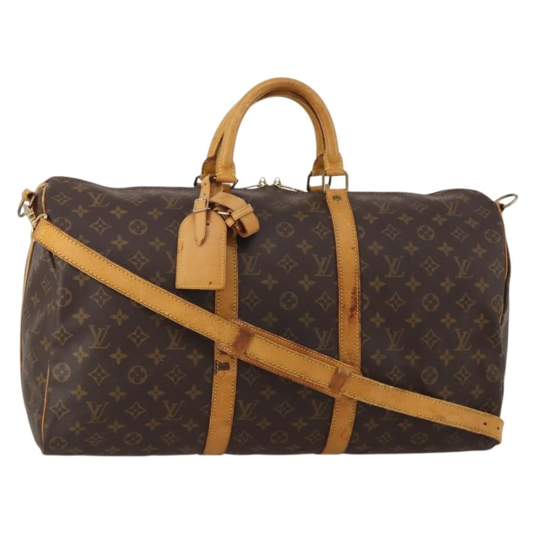 Louis Vuitton M41416 Keepall Bandouliere 50 Monogram Boston Bag: Louis Vuitton M41416 Keepall Bandouliere 50 Monogram Boston Bag Louis Vuitton Keepall Bandouliere 50 Boston bag in Monogram canvas, made in France. This women's travel bag includes a name tag, poignee